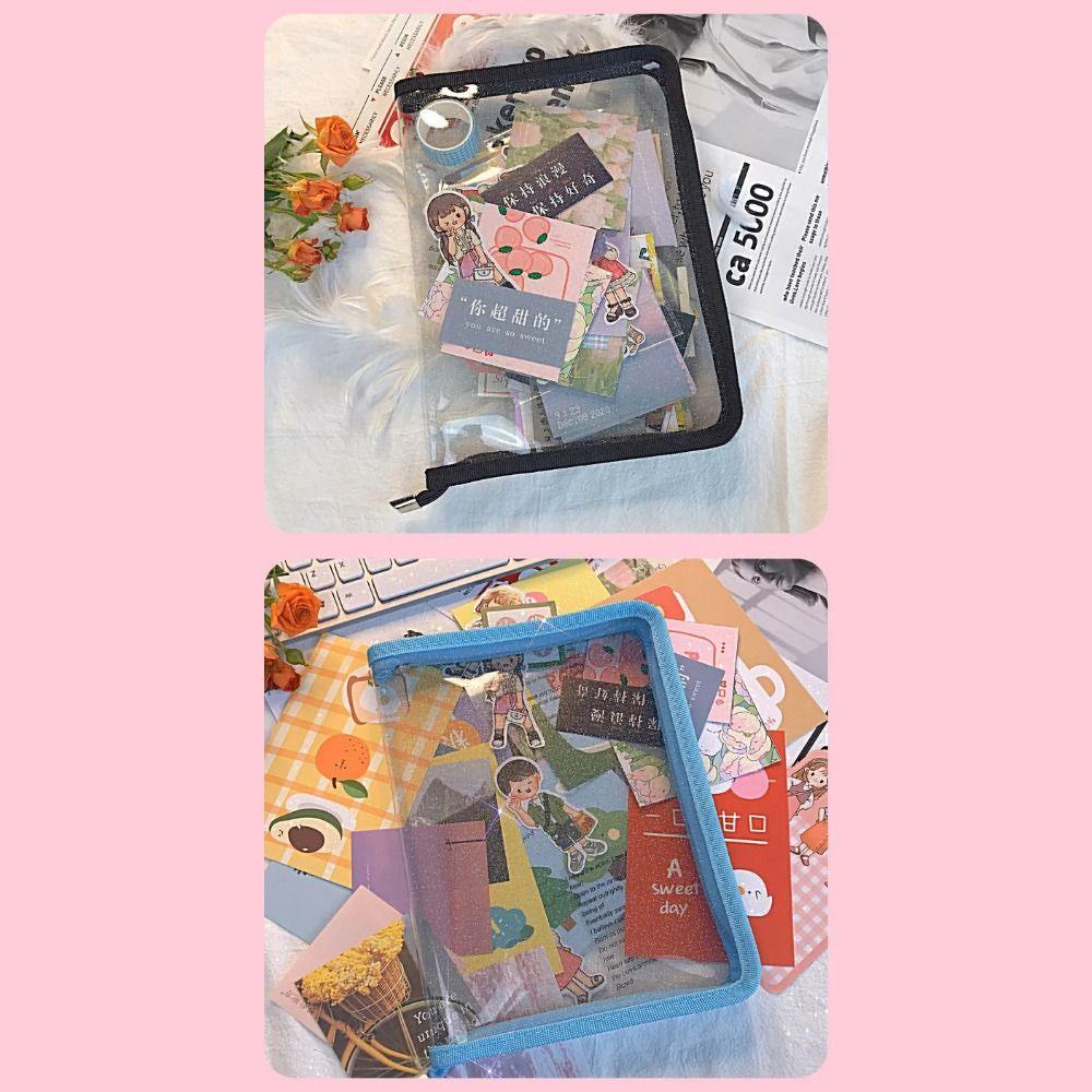 A5 Zip Pocket Bag PVC School Stationery New Folder Organizer