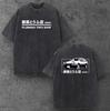 Мужская черная оверсайз футболка в стиле Y2K JDM Streetwear с аниме-принтом автомобиля S-2XL