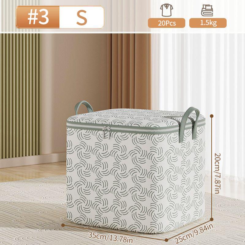 Foldable Storage Bag Clothes Storage Bag Wardrobe Dustproof Closet Organizer Organizer With Handle Quilt Blanket Pillow Storage