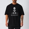 Human Skeleton Deadlift Barbell Gym Clothing Men Fitness Oversized Loose T-Shirt Mesh Quick Dry Short Sleeved Bodybuilding Shirt
