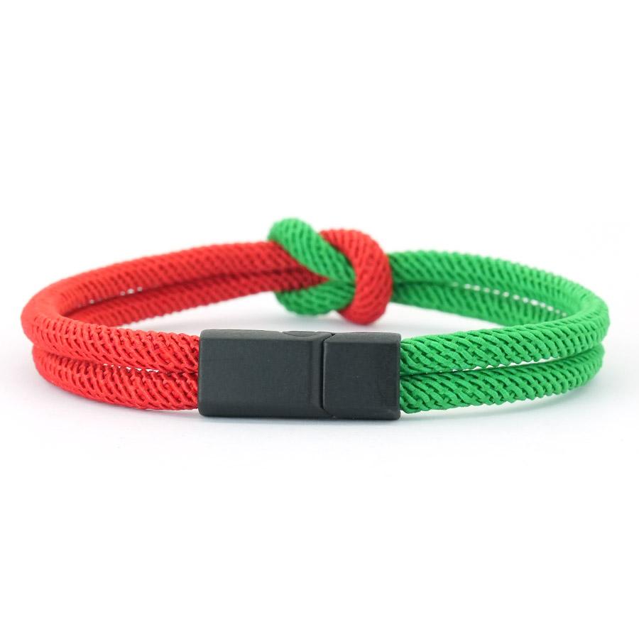 Noter New Fashion Green Red Cord Bracelet For Men Grade A 4mm String Braslet Pulseria Homme Boyfrend Hand Accessories Joias