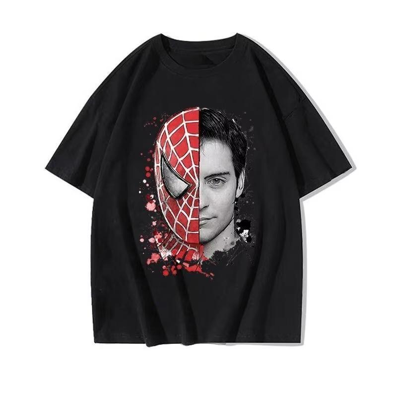 Tobey Maguire SpiderMan T Shirt Men Oversized Short Sleeve Tee Summer Vintage Movie Print Tshirt Streetwear Casual Cotton Tops