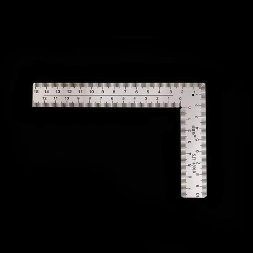 Double-Sided Metal Ruler Measuring Tool Mini Ruler Drawing Tools L Square Ruler Educational