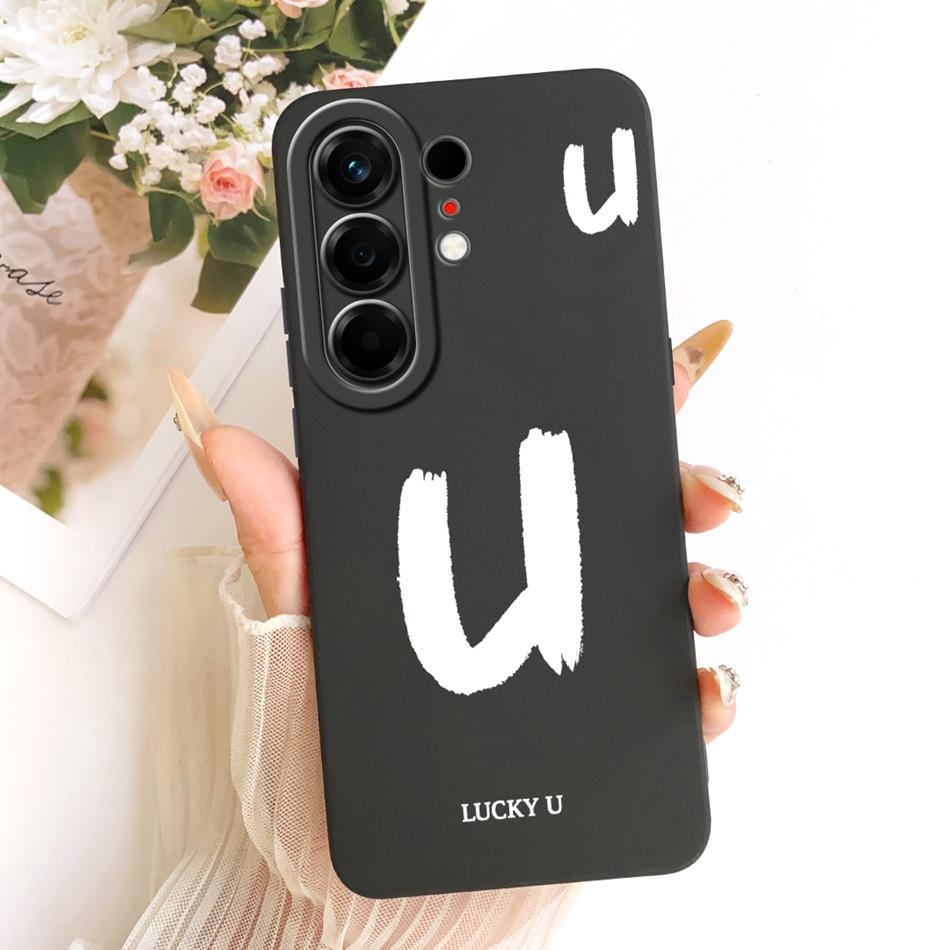 For Tecno Camon 50 Pro 4G CN5c Lucky Initial Letter Phone Case For Tecno Camon 50Pro 4G Soft Silicone Cases Bumpers