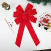 Convenient Attachment Design Red Christmas Bow Velvet Bow Ornaments