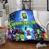 1pc Geometry Dash Adventure flannel Blanket for Super Soft Cute Comfort Blanket for Travel Bedding Couch Sofa Blanket Y73027