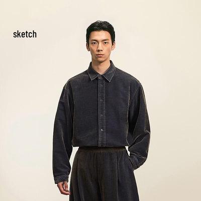 Мужская рубашка CROQUIS H-типа с длинным рукавом