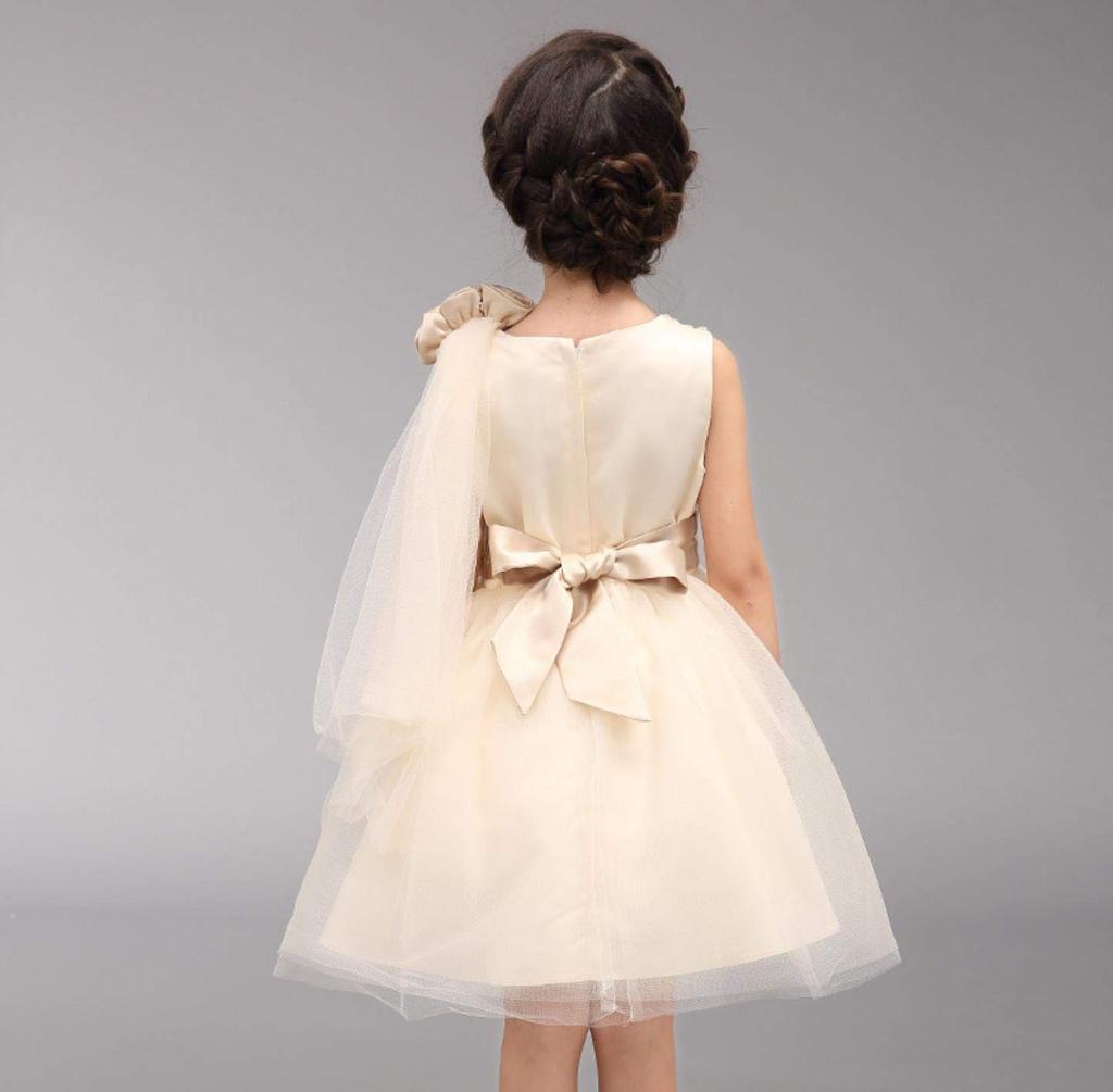 VIISEN Торжественное Идеально для платья для пианистки и девочки-цветочницы с цветочным декором и бантом Размеры Размер Платье для девочек, Концерты, Свадьбы, Концерты, Сити-Го-Сан