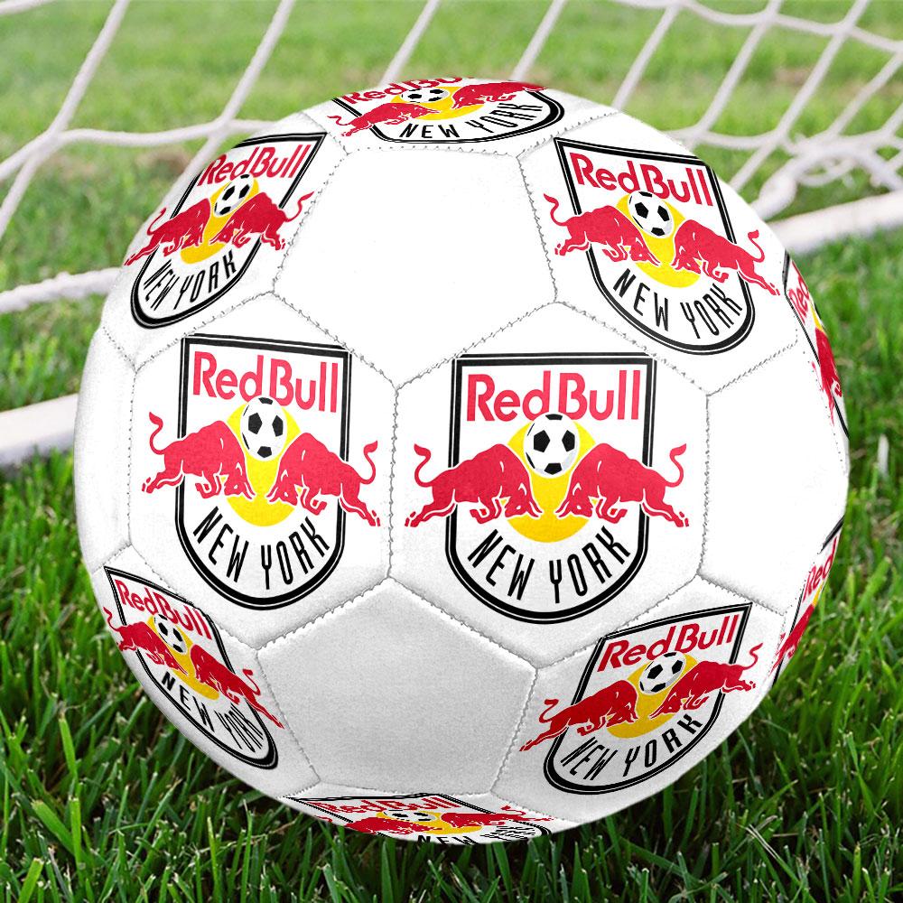 Футбольный мяч New York Red Bulls, размер 5, машинная строчка, ПВХ, прочный и с высоким отскоком, подходит для всех возрастов, фанатская атрибутика, для матчей и использования на открытом воздухе.