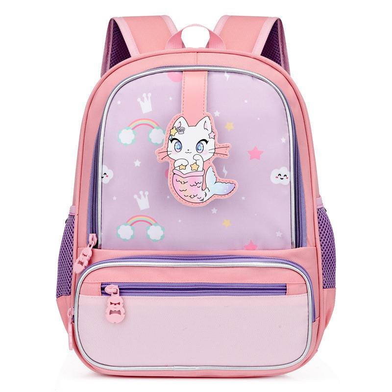 Adorable Cartoon Kids Backpack With Breathable Oxford Fabric For School Use