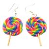 [Q9870] - Multicolored 'Lollipops' Handcrafted Earrings - 35x25 Mm