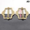 3Pcs Metal Two Slides Tri-Glide Buckles For Suit Vest Shoulder Leather Bag Strap Belt Slider Adjustment Rectangle Buckle