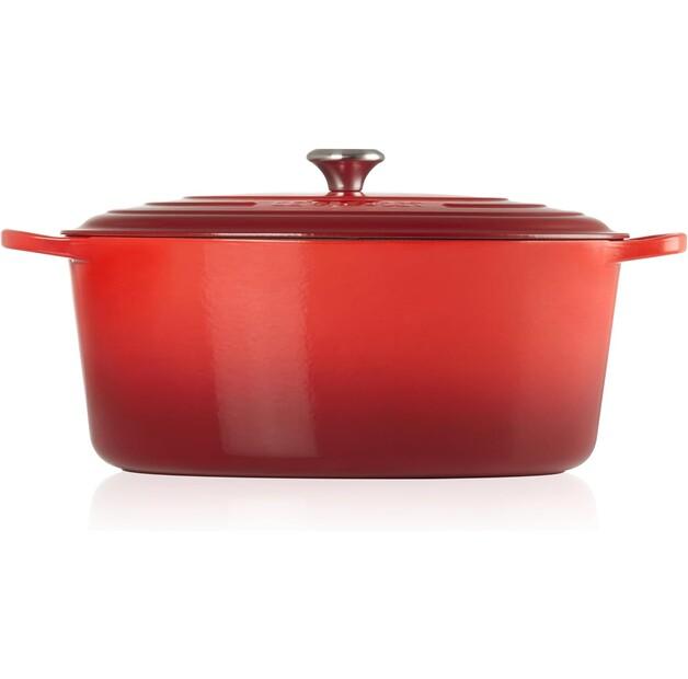 Чугунная жаровня Le Creuset Signature овальная 40 см вишнево-красная 14,8 л (21178400602430)