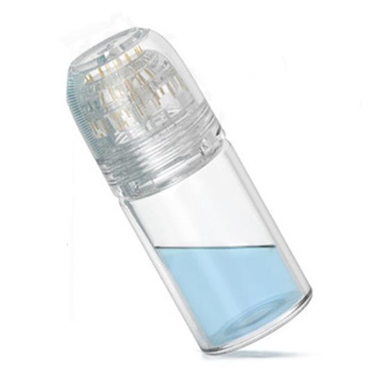 Derma Stamp Микроигольчатый дермароллер для женщин и мужчин, защитный чехол, дизайн, флакон 5 мл, для всех типов кожи, борода, микроигольчатый ролик