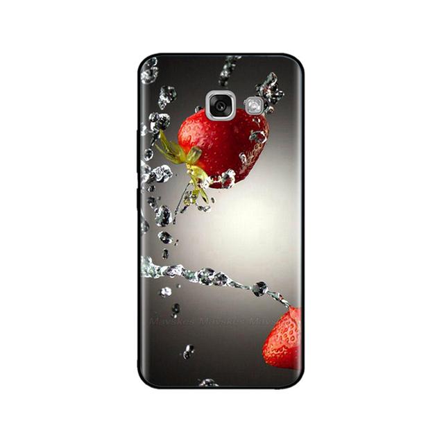 For Samsung Galaxy A3 2017 Case Silicon Soft Black Case For Samsung A7 A5 A3 2017 Case Cute Printed Tpu Bumper Phone Cover