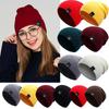 New Solid Cute Woman/Men Female Beanie Caps Winter Autumn Hats Knitted Beanies Warmer Bonnet