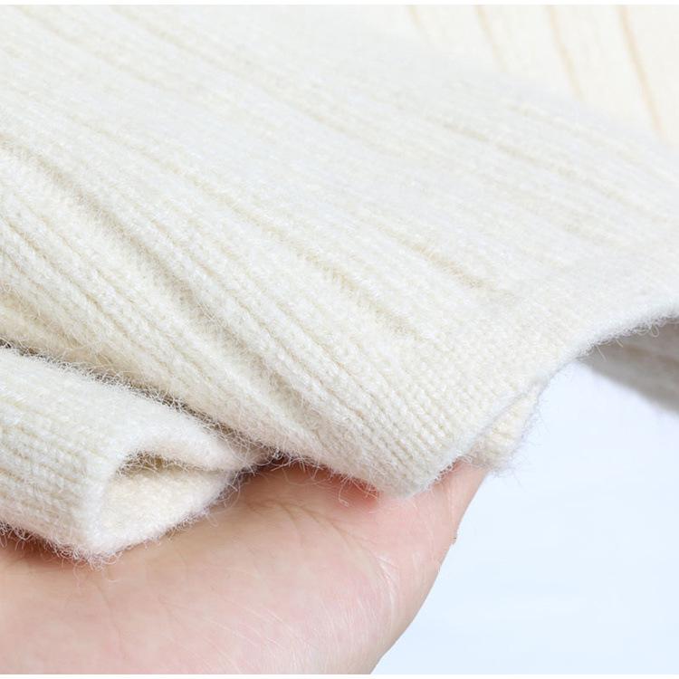 Женская юбка миди из плотного трикотажа с разрезом - Универсальная шерстяная юбка на эластичной талии для осени/зимы 2025