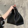 French Style Pure Colour Lunchbox Bag Fashion Cloud Shoulder Bag Ladies Retro Crossbody PU Material