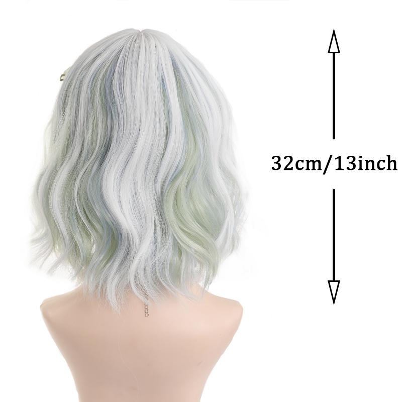 Лолита, милые JK, окрашенные точечно короткие вьющиеся волосы для девочек, парик из синтетического волокна, простой и натуральный для повседневного использования на вечеринке