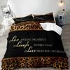 Leopard Print Duvet Cover Set Queen Cheetah Bedding Sets Geometric Comforter Cover African Safari Animal Quilt Cover Room Decor