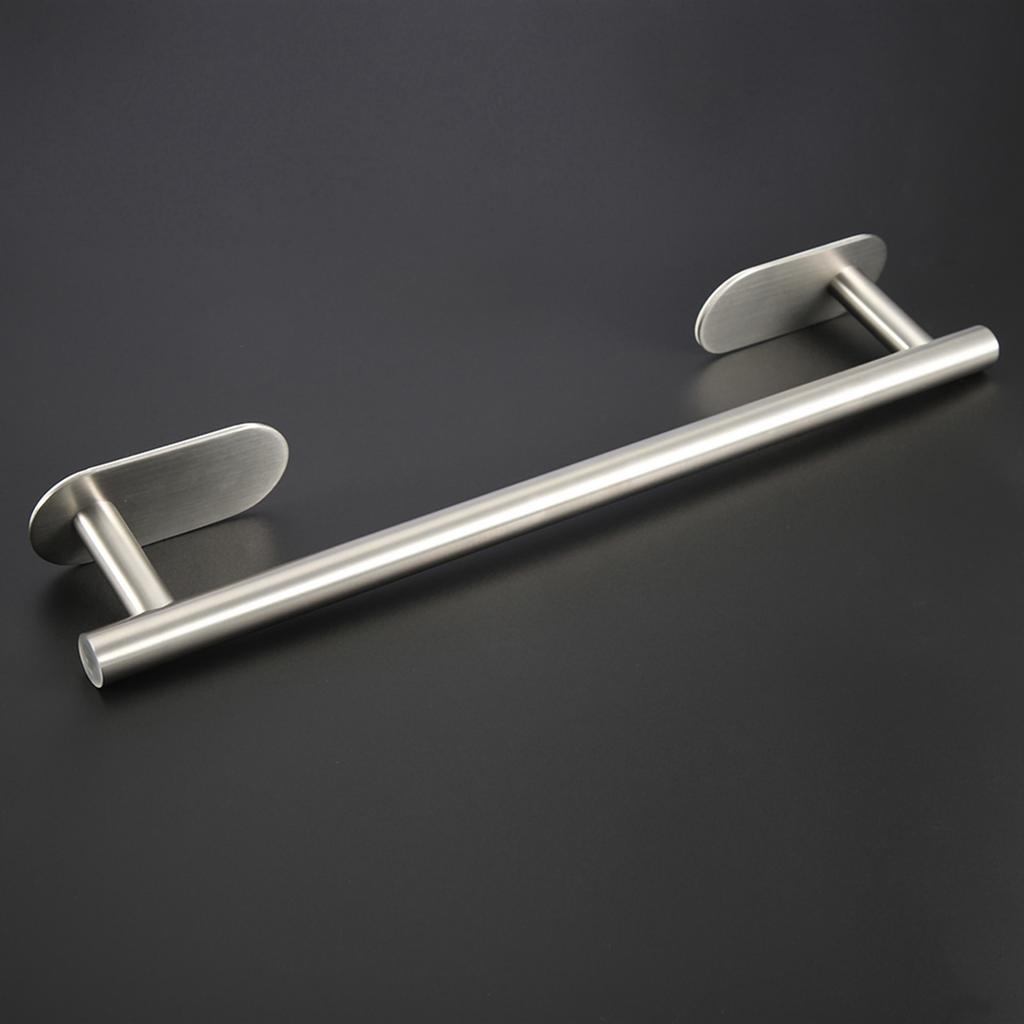 Stainless Steel Rectangle Bathroom Kitchen Single Bar Towel Rack Shelf Holder