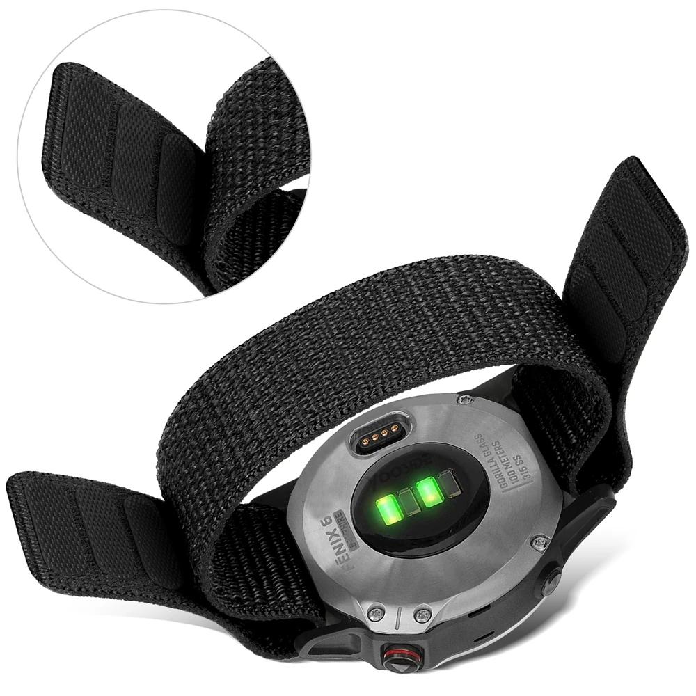Нейлоновый ремешок шириной 22 мм для Garmin Fenix 7 Pro 6 Pro 5 Plus Epix Pro 2 Forerunner 265 255 965 955 945 935 Ремешок для часов Браслет