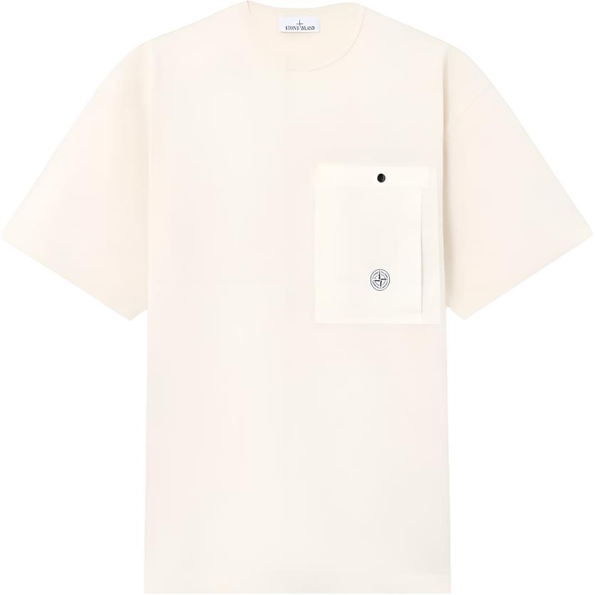 STONE ISLAND Удобная хлопковая футболка с круглым вырезом, устойчивая к разрывам, с коротким рукавом, мужские топы L1S152100004S0115V0093