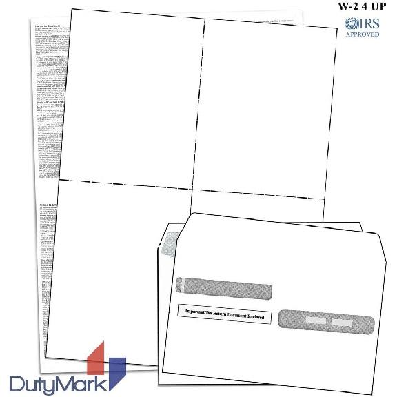 W2 tax Form Envelopes, Double Window Security Envelope for 4-Up Style W-2 Tax Forms, Self Seal, Security Tintet W-2 Tax Forms Envelopes 25 Pack