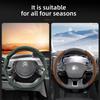 Suitable for Citroen Suede Snap-on Steering Wheel Cover Non-Slip C3 C4 X Berlingo C5 Aircross Jumper SpaceTourer Ami X Black Red