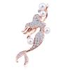 Diamond Mermaid Brooch Simple Fashion Clothing Pearl Breast Temperament Anti-Light Accessories