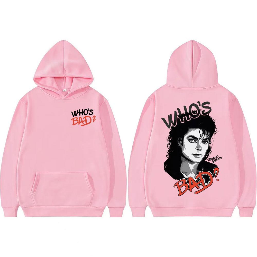 Худи Jackson King of Pop Bad Era Мужская одежда Мода Классические Толстовки Хип-хоп Флисовые Пуловеры