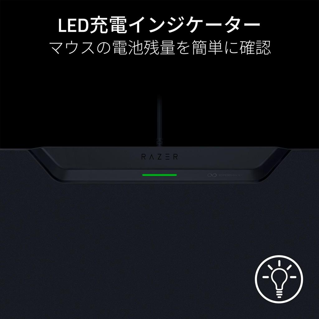 Razer Игровой коврик для мыши HyperFlux V2 Hard Edition с беспроводной зарядкой и жесткой поверхностью, совместимый с Basilisk V3 Pro, Basilisk V3, Naga V2 и Cobra