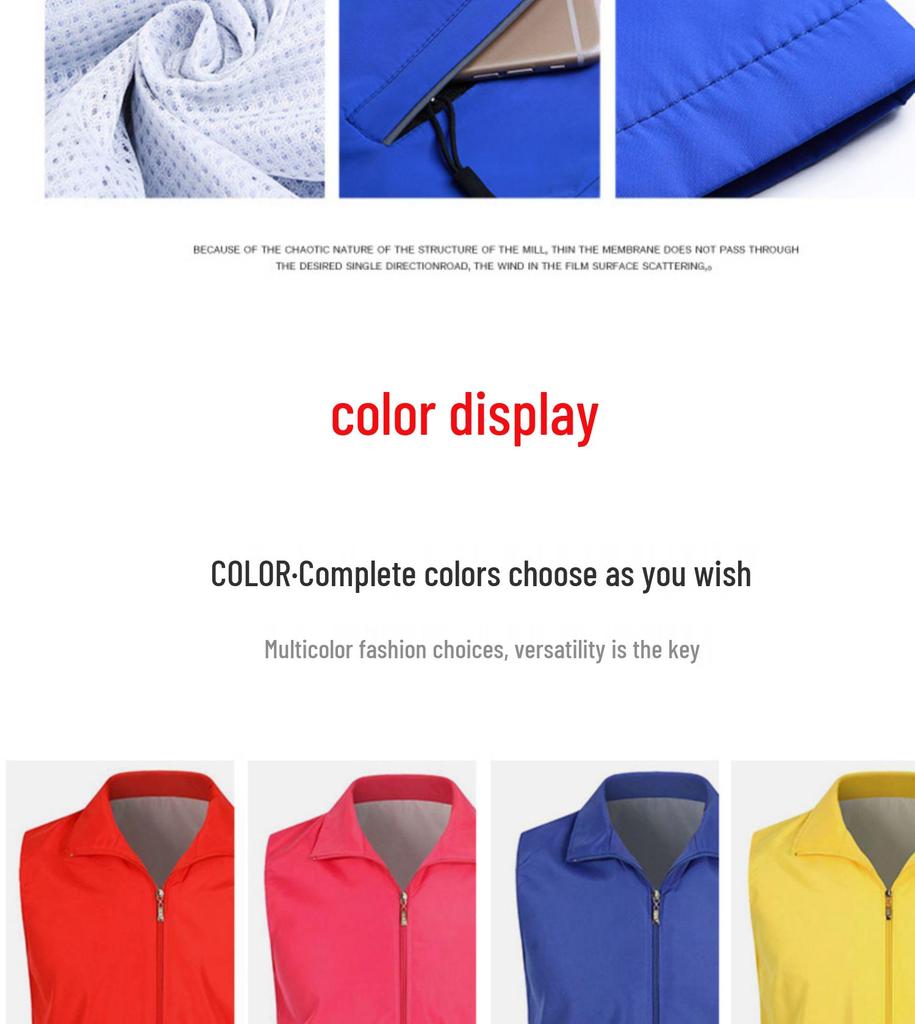 Красный волонтерский жилет на заказ с логотипом для мероприятий и деятельности