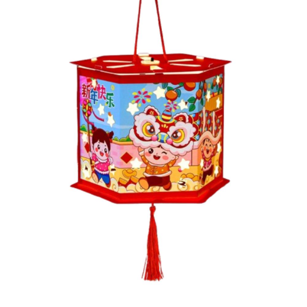 Cartoon 2025 Snake Year Portable Lantern Traditional Celebration Lantern  Home New Year Gift