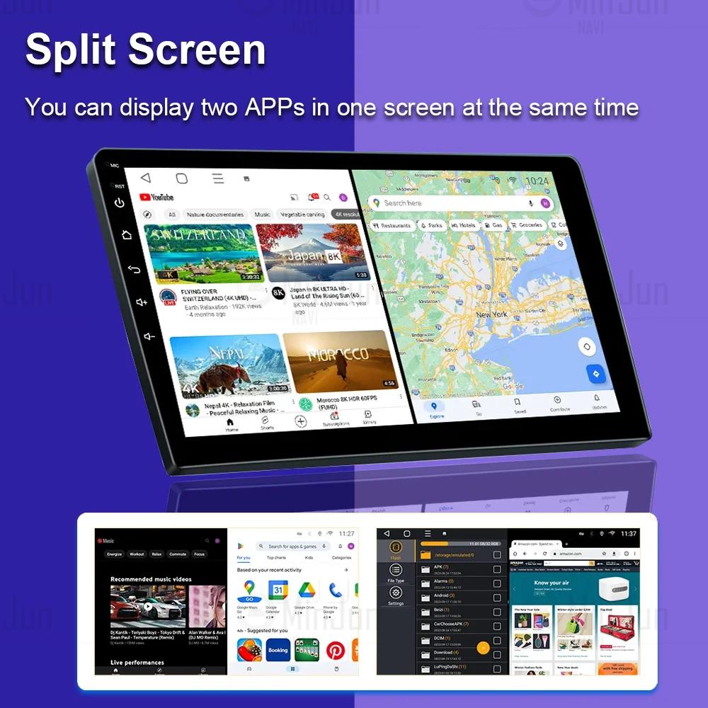 Android 14 Carplay Auto Автомагнитола Мультимедийный плеер Для Mitsubishi Lancer 2007-2013 Экран Qualcomm Авторадио Стерео Головное устройство