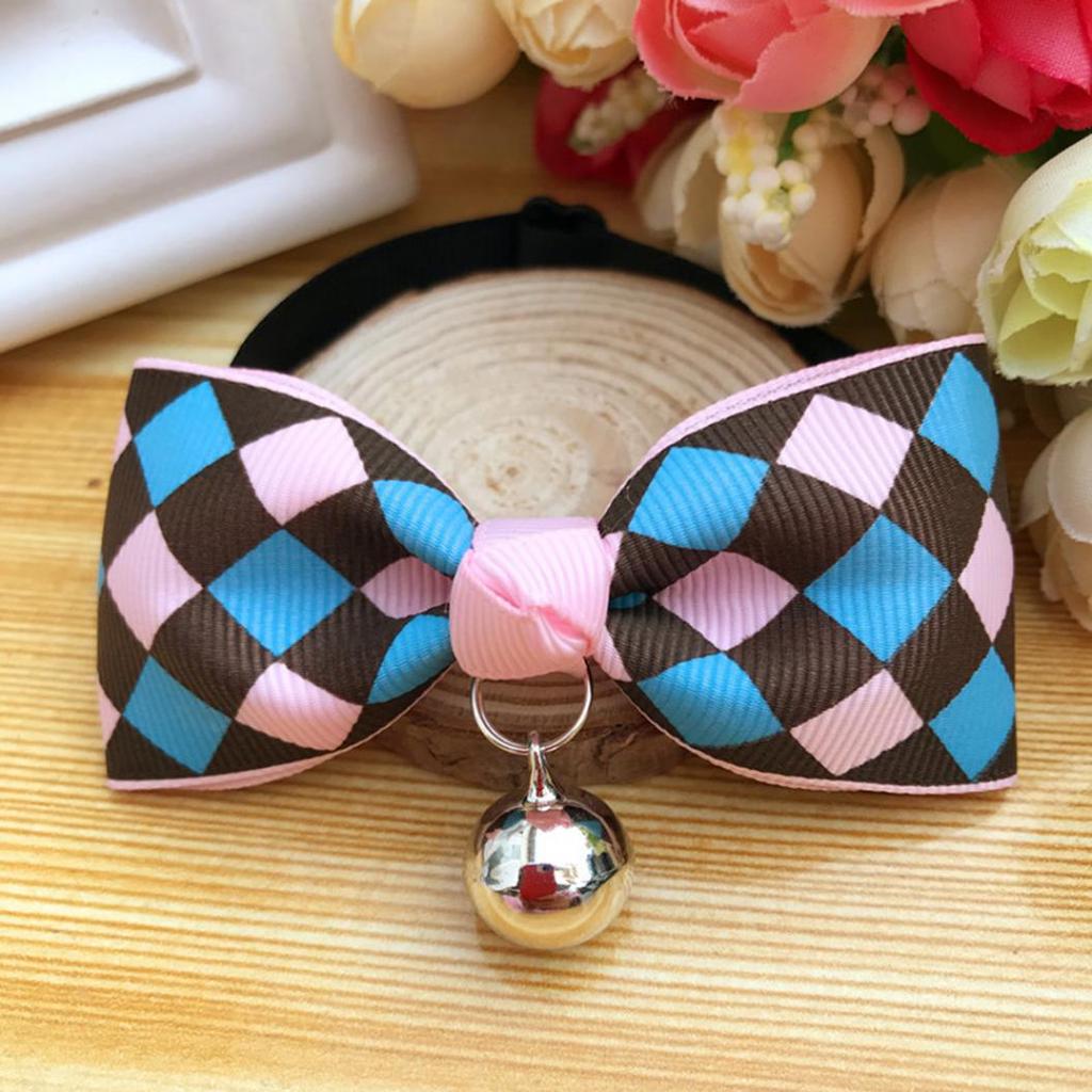 Bowknot Metal Bell Pendant Fashion Printed Pet Dog Cat Puppy Bow Tie Collar
