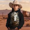 Kids Clothes Boy Hoodies Long Sleeve Creative 3D Horse Print Children Spring Fall Clothes Casual Stylish Outdoor Boy Clothes Top