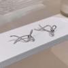 Earrings Rhinestone Bownot Zircon Bow Earrings Korean Style Rhinestone Bow Ear Studs Women Earrings
