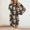 Women's Round Neck Casual Long Sleeve Plush Dresses