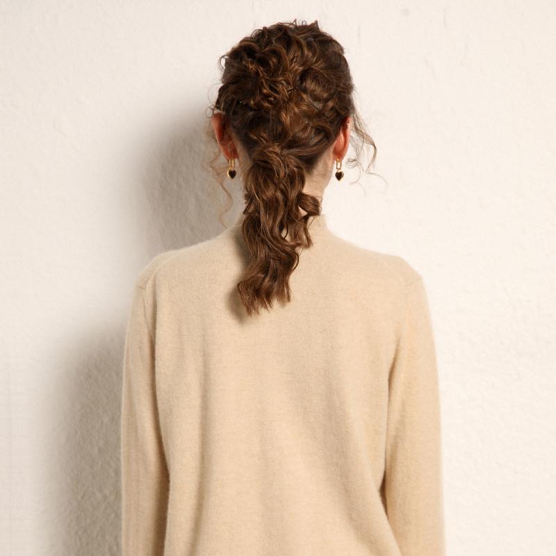 Женский кашемировый кардиган Qinghe Cashmere 100% кашемир Женский осенне-зимний кашемировый кардиган Мягкий и теплый
