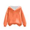Children's Boys And Girls Fashionable Solid Color Pullover Casual Round Neck Hooded Sweatshirt Plus Fleece Sweatshirt