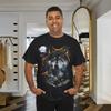 Футболка с графическим принтом «Семья волков под луной» Величественная дикая природа