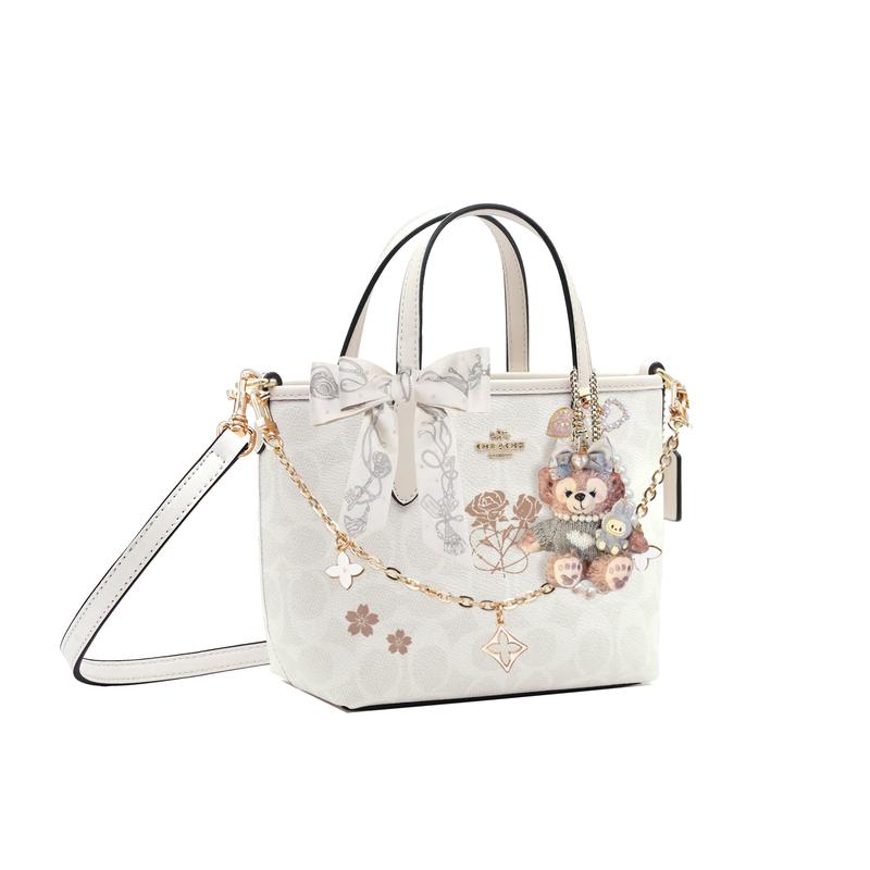COACH handbag [Customized bag] City 15 detachable shoulder strap Tote bag Tote bag shopping White Butterfly Dream Basic Package (Pack + Dust Bag)