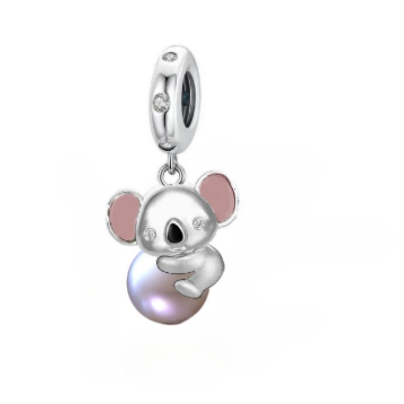 Браслеты Charm Fit Original Медь Милое Животное Сова Кошки Морская Черепаха Бусины Женский Кулон Бусины Изготовление Украшений