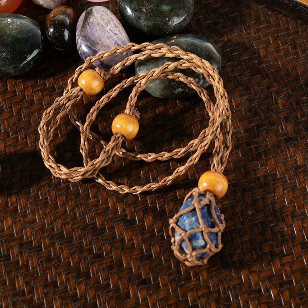 Jewel DIY Braided Braided Necklace Cord Empty Stone Holder Crystal Necklace Holder Necklace Cord