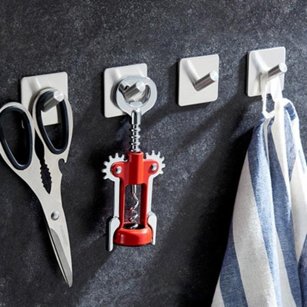 ADM 1 шт. Крючки из нержавеющей стали с сильным клеем Настенные Дверные Вешалки для одежды, пальто, шляп Кухонные Ванные Крючки для полотенец