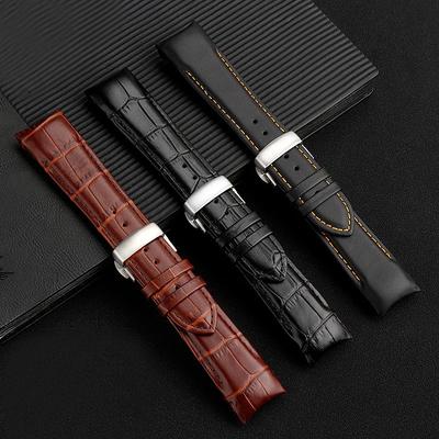 Натуральная кожа Ремешок для часов для Tissot T035 Ремешок Мужской 1853 T035627 T035617 T035407 Серия Изогнутое крепление 22мм 23мм 24мм