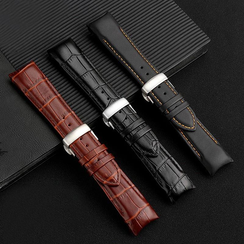 Натуральная кожа Ремешок для часов для Tissot T035 Ремешок Мужской 1853 T035627 T035617 T035407 Серия Изогнутое крепление 22мм 23мм 24мм