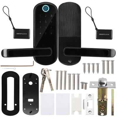 Умный замок, аутентификация по отпечатку пальца, Bluetooth, цифровой пароль, ключ-карта IC, дверной замок. Простая установка на деревянные двери. Регулируемый бэксет 60