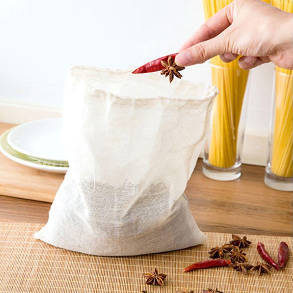 1/3/5PCS Cooking Food Colander Tea Coffee Nut Milk Cotton Filter Bag Strainer Mesh Wine Strainer